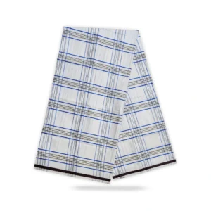 Standard Pure Cotton White Check Lungi