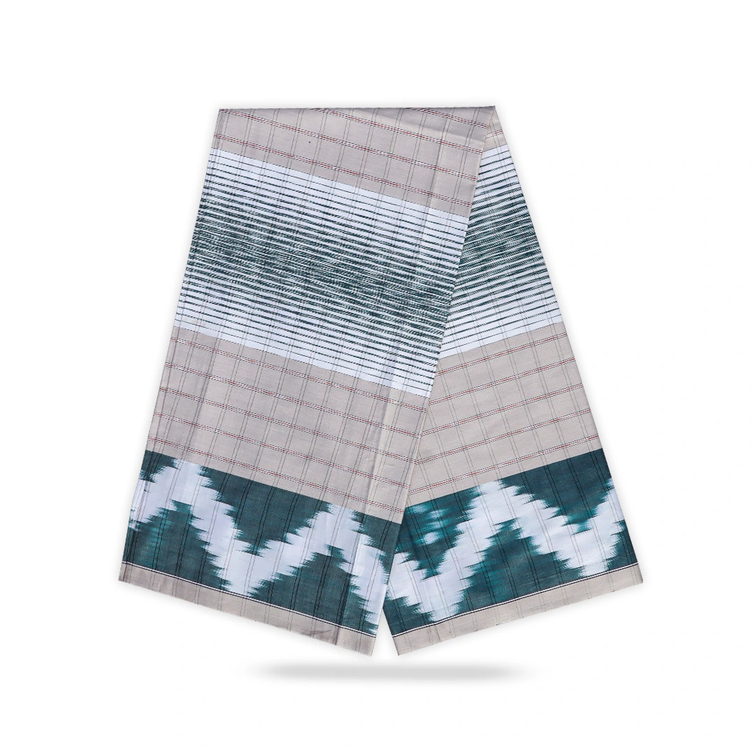 Elegant White Modern Check Lungi