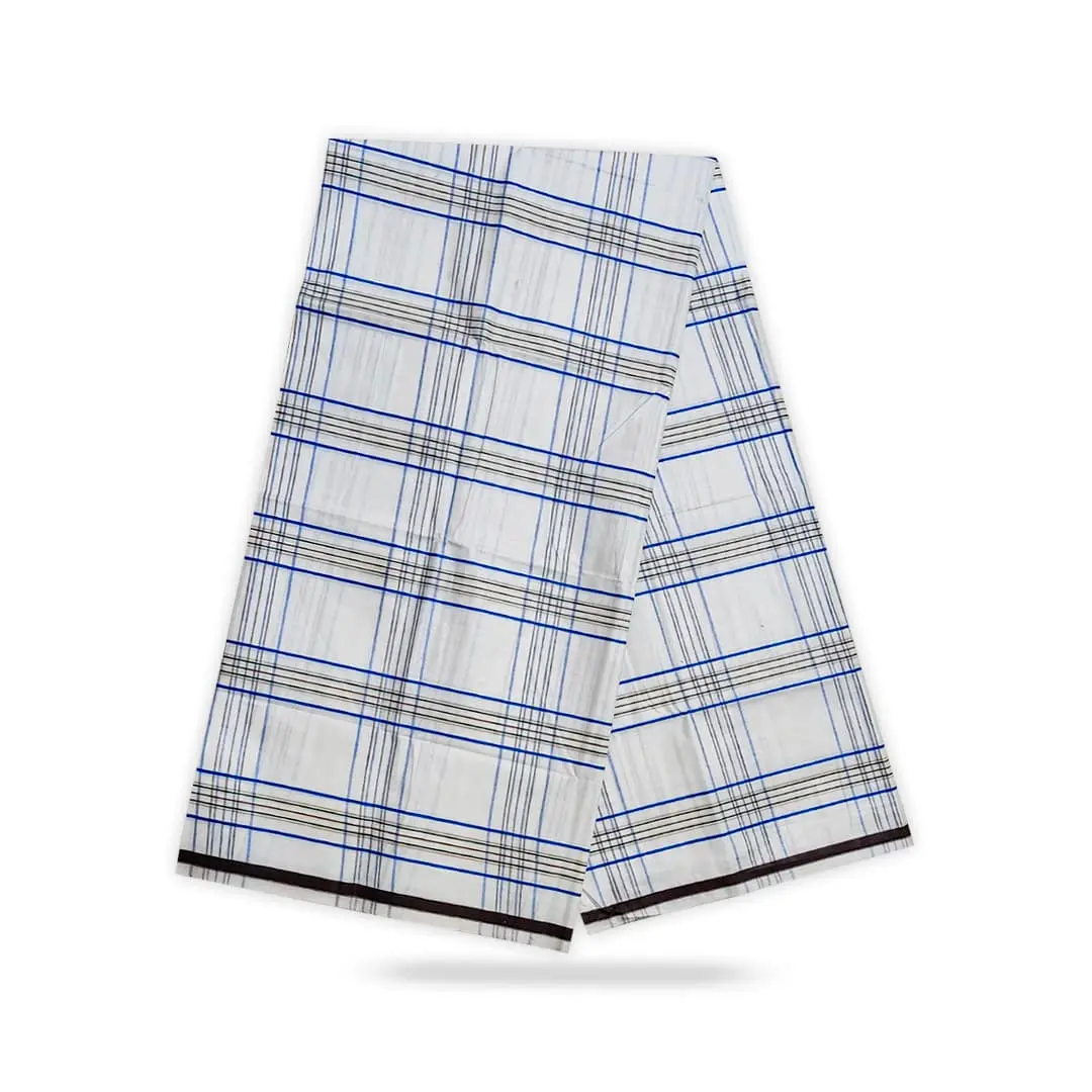 Elegant very good quality White Check Lungi