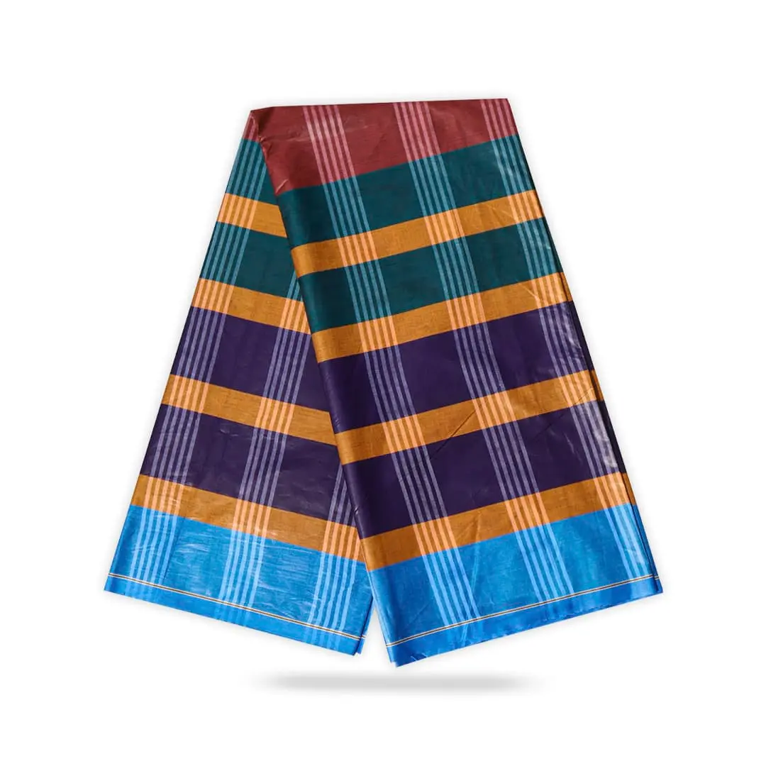 Heritage Ocean Stripe Lungi- Deep Check