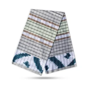 Elegant Modern Check Lungi- Light Grey